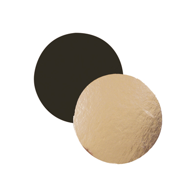 Rond pâtisserie Or/Noir ø20cm carton recyclé - Paquet de 100 - Semelles à gâteaux