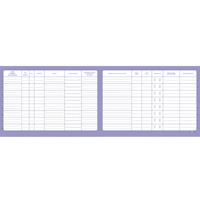Registre unique d'inscription du personnel et des stagiaires 29,7 x 21 cm 52 pages - Registres et agendas de comptabilité-1