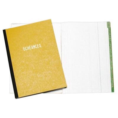 Registre standard échéancier, cahier échéancier, 100 pages, 21 x 29,7 cm - Comptabilité