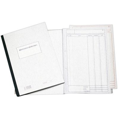 Cahier recettes/dépenses 21 x 29,7 cm 80 pages - Registres et agendas de comptabilité