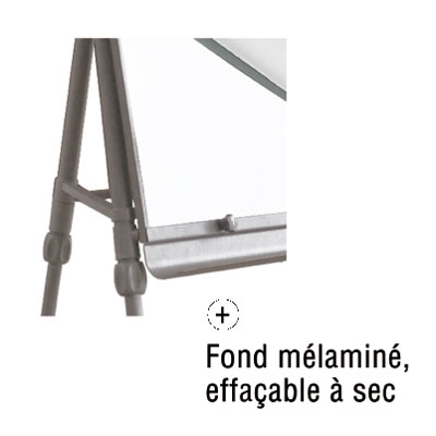 Tableau de conférence sur pieds paperboard 70 x H 113 à 190 cm - Tableaux effaçables-1
