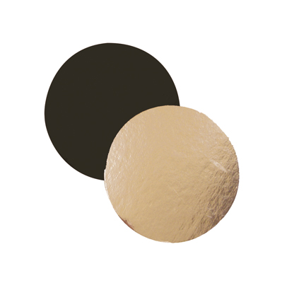 Rond pâtisserie Or/Noir ø22cm carton recyclé - Paquet de 100 - Semelles à gâteaux