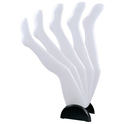 Présentoir 5 jambes femme sur base H 94,5 cm - Jambes mannequin lingerie - Blanc - Jambes et pieds