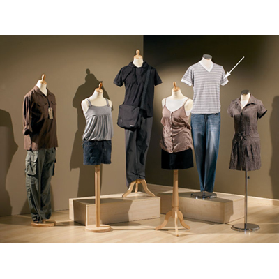 Buste homme sur pied rond chromé - Bustes couture, torses couture-1