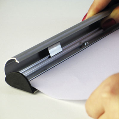 Cadre de porte aluminium A4 - gris - Porte-visuels muraux - à suspendre-2