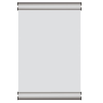 Cadre de porte aluminium A4 - gris - Porte-visuels muraux - à suspendre