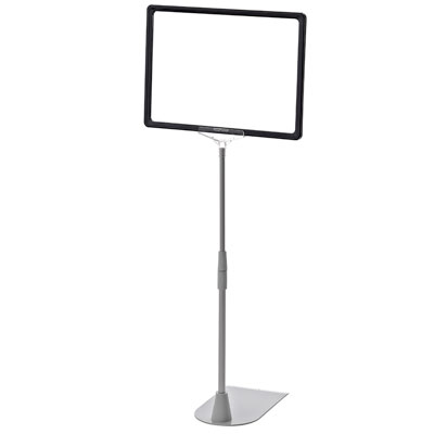 Tige télescopique universelle avec embase grise 39-59,5 cm – Support cadre PLV - Lot de 10 - Porte-affiches à poser-1