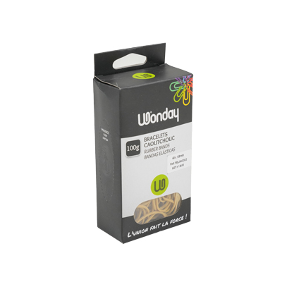 Bracelet élastique caoutchouc blonds fins 120 x 1,8 mm 100g - Bracelets élastiques caoutchouc-1