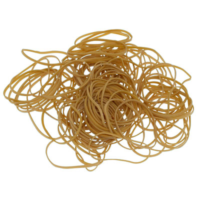 Bracelet élastique caoutchouc blonds fins 60 x 1,8 mm 1kg - Bracelets élastiques caoutchouc