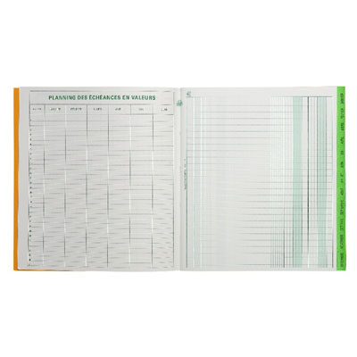 Registre standard échéancier, cahier échéancier, 80 pages, 21 x 21cm - Registres et agendas de comptabilité-1