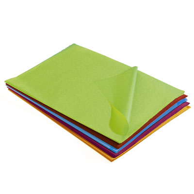 Papier de soie multicolore 5 coloris Color pop Vif 50 x 75 cm, 240 feuilles - Papiers de soie