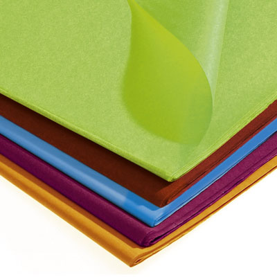 Papier de soie multicolore 5 coloris Color pop Vif 50 x 75 cm, 240 feuilles - Papiers de soie-1