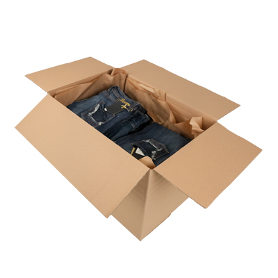 Caisse américaine carton, carton simple cannelure 60x40x30/40cm, paquet de 10 - Caisses américaines cartons-2