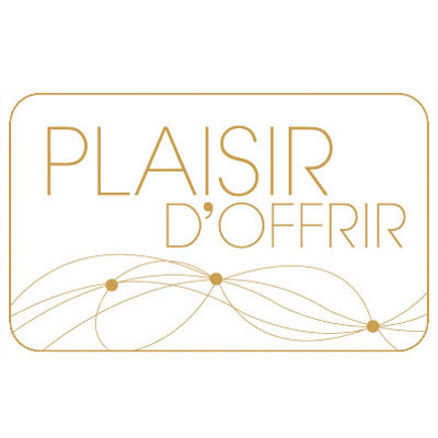 Étiquettes cadeaux adhésives Plaisir d'offrir blanc / or - Paquet de 1000 - Étiquettes cadeaux adhésives