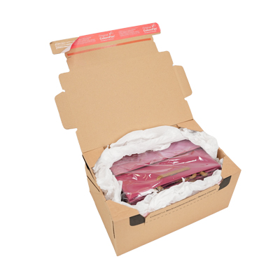 Cartons d'expédition sécurisés + retour - Brun - 28,2 x 19,1 x 14 cm - Paquet de 10 - Cartons d'expédition, Boîtes d'expédition-7