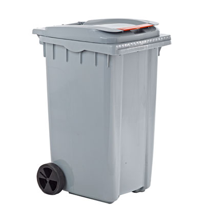 Conteneur 120 litres gris PE-HD - Poubelles professionnelles