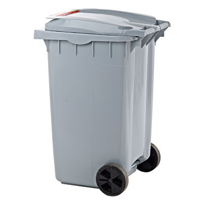 Conteneur 120 litres gris PE-HD - Poubelles professionnelles-1