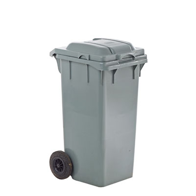 Conteneur 80 litres gris PE-HD - Poubelles professionnelles