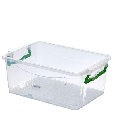 Bacs de rangement plastique 9,5L transparent 37 x 25 x16 cm - Lot de 5 - Bacs de rangement-1