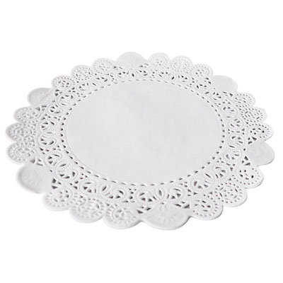 Rond Blanc Dentelle pâtisserie ø19cm - Paquet de 250   - Semelles à gâteaux
