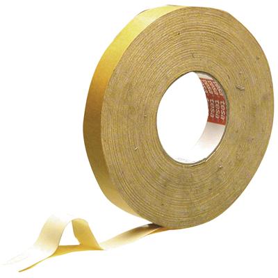 Adhésif double face toilé TESA - Beige - 25 mm x 50 m - Double face, patafix, velcro