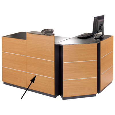 Façade décorative haute pour comptoir hêtre 55 x 97 cm - Comptoirs Boutique-1