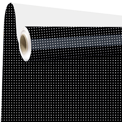Papier cadeau noir à motifs diamants dorés 70 cm x 50 m – 74 g/m² – Le rouleau - Papier cadeaux couchés à motifs-1