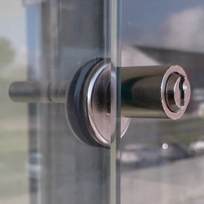 Vitrine colonne verre trempé - Décor Blanc - L 52 x P 46 x H 180 cm - Vitrines bois tablettes réglables-2