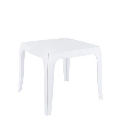 Table blanche plastiqueQueen 51 x 51 x H 43 cm - Tables