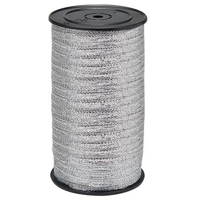 Ruban argent tissé Glittex 5 mm x 50 m - Rubans tissu, Cordons