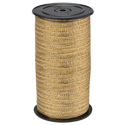 Ruban doré tissé Glittex 5 mm x 50 m - Rubans tissu, Cordons
