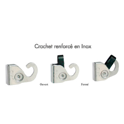 Cimaise alu + 2 tiges alu + 2 crochets X - Câbles et cimaises-2