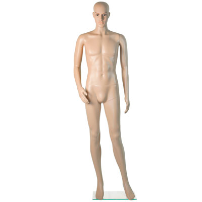 Mannequin homme sans perruque, main droite sur la hanche - Mannequins plastique sans perruque