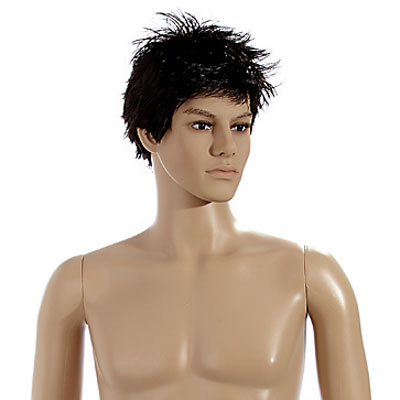Mannequin homme sans perruque, main droite sur la hanche - Mannequins plastique sans perruque-1