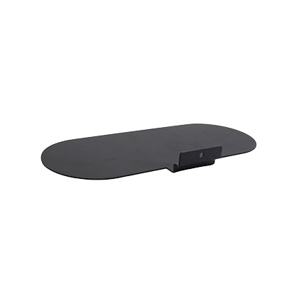 Tablette chaussure pour panneau rainuré - noir - L25xP10cm - Tablettes pour panneaux rainurés-1