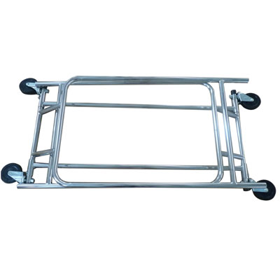 Portant pliable double 2 barres avec extension chromé sur roulettes noires ø 100 mm – Hauteur réglable 143 à 168 cm – longueur 130 cm + 4 tirettes d’extension L 33 cm - Portants à vêtements pliants-1