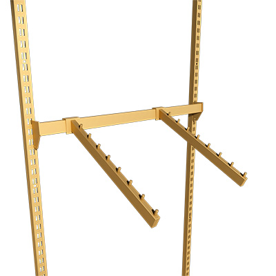 Bras incliné - Or - L 33 cm - pour barre de charge 30 x 15 m - Ligne Square 25 or-1