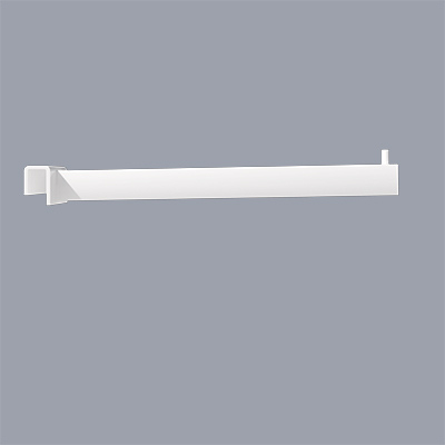 Bras droit L30cm pour barre de charge, tube 30x15mm, blanc - Ligne Square 25 blanc