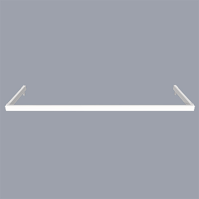 Barre guidon de penderie L 100 cm blanc tube section 30x15mm - Ligne Square 25 blanc