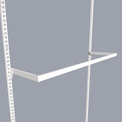 Barre guidon de penderie L 100 cm blanc tube section 30x15mm - Ligne Square 25 blanc-1