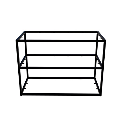 Table de présentation 3 niveaux Square noir 120 × 60 × 85 cm - Présentoirs magasin - Ligne Square 25 noir