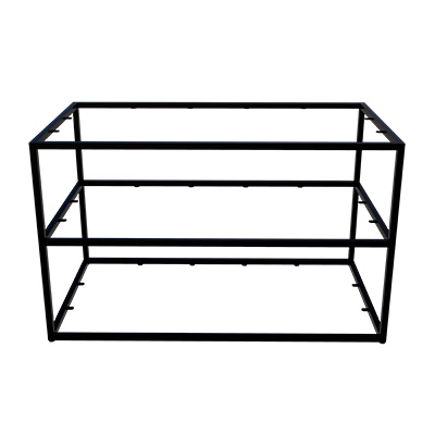 Table de présentation 3 niveaux Square noir 140 × 80 × 85 cm - Ligne Square 25 noir