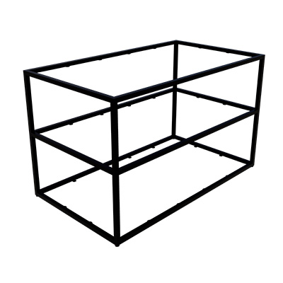 Table de présentation 3 niveaux Square noir 140 × 80 × 85 cm - Ligne Square 25 noir-1