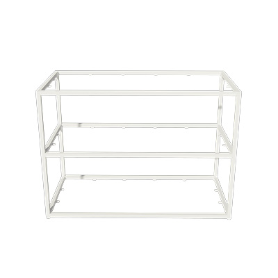 Table de présentation 3 niveaux Square blanc 120 × 60 × 85 cm - Ligne Square 25 blanc