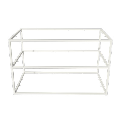 Table de présentation 3 niveaux Square blanc 140 × 80 × 85 cm - Présentoirs de magasin - Ligne Square 25 blanc