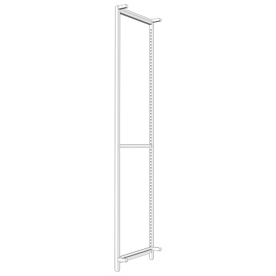 Cadre latéral Square noir sable H 240 × P 46,4 cm - Paquet de 2 - Ligne Square 25 noir-1