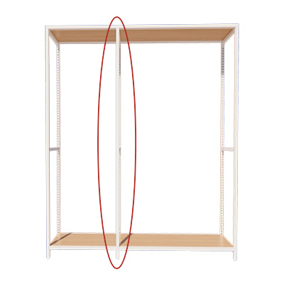 Cadre central Square noir sablé H 240 × P 46,4 cm  - Ligne Square 25 noir-2