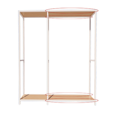 Entretoise Square noir sablé L 97,8 cm - Paquet de 4 - Ligne Square 25 noir-2
