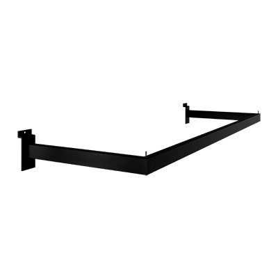 Barre penderie déportée métal noir L.90xP.30 cm - Penderies pour panneaux rainurés