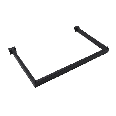 Barre guidon de penderie noire sablée L 47,8 x P 30 cm pour barre de charge - Ligne Square 25 noir